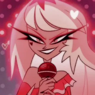 🎤 Verosika Mayday Helluva Boss desenho animado, Verosika Mayday, Helluva Boss, animação, cantora, personagem feminina telegram sticker