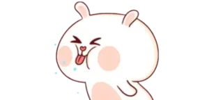 😝 rabbit, cute, emoji, cartoon telegram sticker