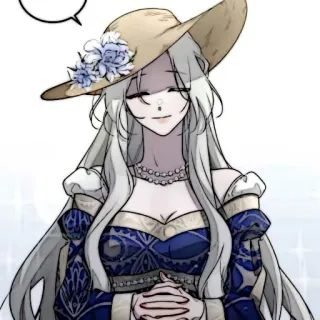 🕊 женщина, платье, шляпа, аниме, искусство, мода telegram sticker