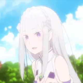 🤍 Emilia Re:Zero Anime, Ragazza, Emilia, Re:Zero, Fantasy, Carina telegram sticker
