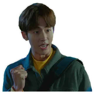 ✊️ homme, excité, portrait, coréen, asiatique telegram sticker