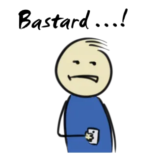 😤 EAT MY ARSE, SIR Kreskówka, Chamski, Obraźliwy, Patyczak, Humor telegram sticker