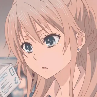 ✨ anime girl, cute, character, blonde hair, manga, cartoon telegram sticker