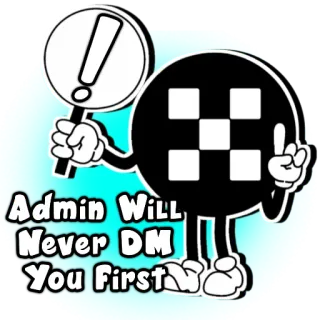 🙅 Admin Will Never DM You First admin, dm, online safety, scam, warning telegram sticker