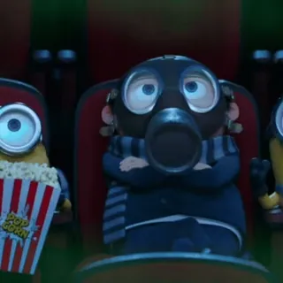 🍌 Minion Despicable Me minion, cartoon, gas mask, movie, funny, despicable me telegram sticker