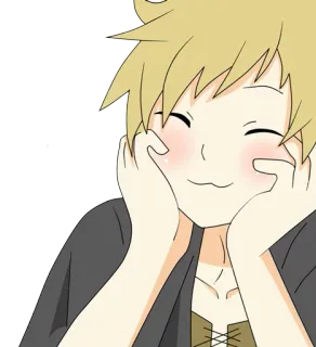 ☺️ anime, cartoon, character, smiling, cute, happy telegram sticker