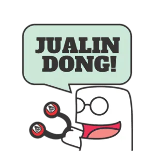 💰 JUALIN DONG! 만화, 텍스트, 말풍선, 캐릭터, 인도 telegram sticker