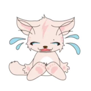 😭 llorando, triste, kawaii, gato, animal, lágrimas, dibujos animados whatsapp sticker