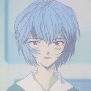 📓 Rei Ayanami Neon Genesis Evangelion rei ayanami, anime, evangelion, blaue haare, charakter, manga whatsapp sticker