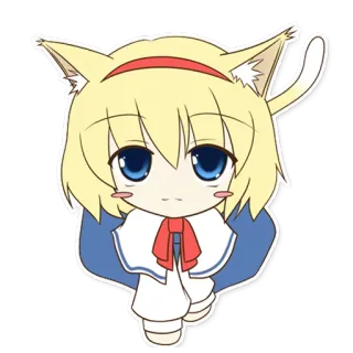 😽 Anime, Katze, süß, Chibi, Sticker, kawaii telegram sticker