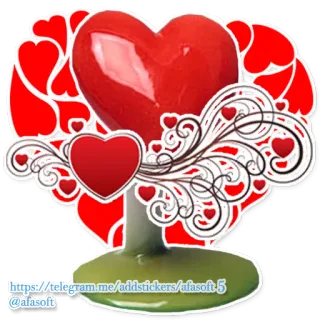 ® https://telegram.me/addstickers/afasoft, @afasoft serce, miłość, naklejka, telegram, romantyczny, słodki telegram sticker
