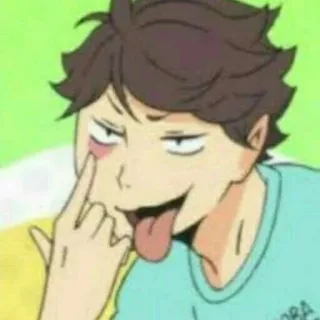 🏐 Oikawa Tooru Haikyuu!! anime, haikyuu, oikawa tooru, character, funny, meme whatsapp sticker