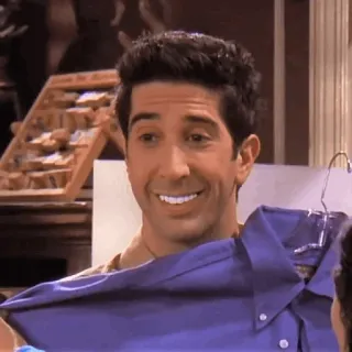 😀 Ross Geller Friends série télé, Friends, Ross Geller, acteur, portrait, chemise telegram sticker