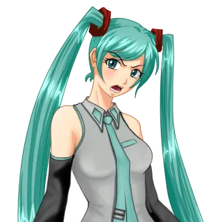 🤬 Hatsune Miku Anime, Vocaloid, Musik, Idol, Hatsune Miku, Weiblich, Charakter, Unterhaltung whatsapp sticker