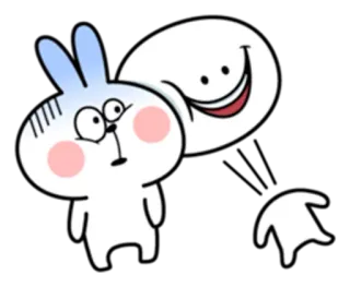 😱 konijn, schattig, dier, cartoon, uitdrukking, verdrietig, bunny telegram sticker
