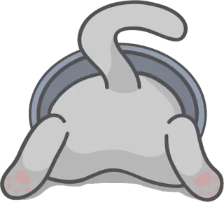 🙃 Katze, Po, Tier, süß, Haustier, Schwanz telegram sticker