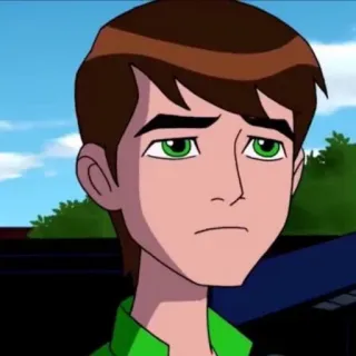 😕 Ben Tennyson Ben 10 Dibujos animados, Adolescente, Chico, Verde, Extraterrestre telegram sticker