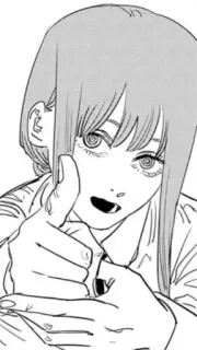 😲 Makima Chainsaw Man anime, manga, chainsaw man, makima, girl, smile telegram sticker