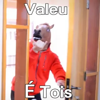 🚶 Valeu
É Tois horse, mask, vale, tois, humor, funny, animal telegram sticker