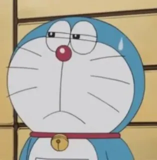 🥲 Doraemon Doraemon, Anime, Phim hoạt hình, Mèo, Robot, Đổ mồ hôi, Buồn whatsapp sticker