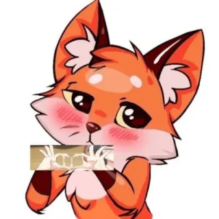 😳 fuchs, cartoon, beleidigend, tier, aufkleber telegram sticker