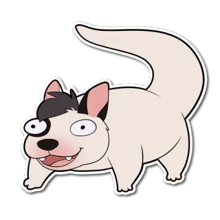 💬 dog, animal, cartoon, pet, sticker telegram sticker