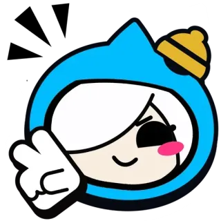 🎭 Colette Brawl Stars videogioco, personaggio, mascotte, carino, cartoonesco telegram sticker