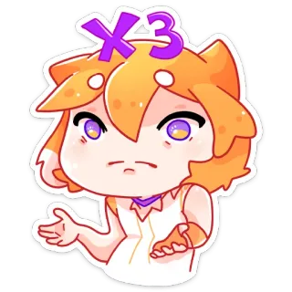 🤷‍♀️ X3 Anime, Hoạt hình, Nhân vật, Dễ thương, Sticker whatsapp sticker
