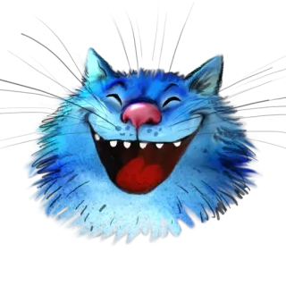 😹 Cheshire Cat Alice in Wonderland cat, smile, cartoon, blue, cheshire cat, alice in wonderland, whimsical telegram sticker