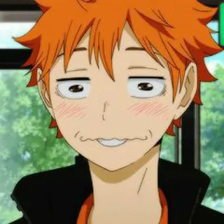 ❤️ Hinata Haikyuu!! アニメ, ハイキュー!!, 日向, 面白い, ミーム, 漫画 telegram sticker