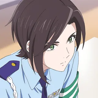 👒 Аниме, Полиция, Офицер, Женщина, Форма, Персонаж telegram sticker