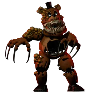 🌟 Nightmare Freddy Five Nights at Freddy's horror, monster, animatronic, nightmare, creepy, game telegram sticker