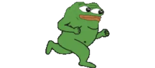🏃 Pepe the Frog rana, pepe, meme, corsa, cartone animato telegram sticker