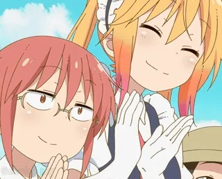 👏 Kobayashi and Tohru Miss Kobayashi's Dragon Maid telegram sticker