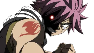 😡 Natsu Dragneel Fairy Tail アニメ, マンガ, フェアリーテイル, ナツ, ドラグニル, 魔法, 火 whatsapp sticker