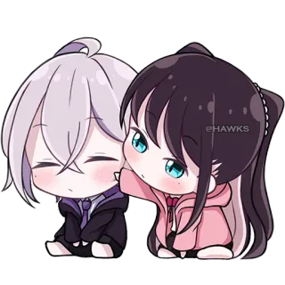 ❤️ @HAWKS Anime, Chibi, Carino, Kawaii, Arte digitale, Character design whatsapp sticker