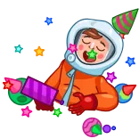🥳 festa, celebrazione, sonno, celebrativo, divertimento, festeggiando, ubriaco telegram sticker