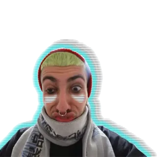 🥴 Selfie, Mężczyzna, Twarz, Portret, Wyraz twarzy, Zabawa telegram sticker