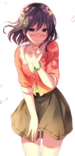 😳 Anime, Dibujos animados, Chica, Lindo, Kawaii, Estilo telegram sticker