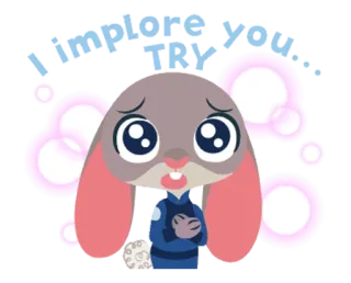 👀 Judy Hopps Zootopia I don't like you! не нравится, кролик, анимированный, Зверополис, Джуди Хоппс whatsapp sticker