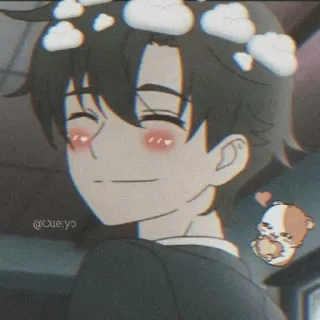 ☁️ @Cue.yo anime, kawaii, cute, clouds, blush telegram sticker