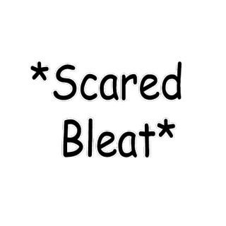 😨 *Scared Bleat* испуганный, блеяние, овца, выражение, текст telegram sticker