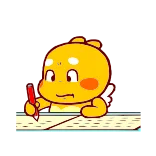 ✍️ dessin animé, écriture, ange, papier, stylo telegram sticker