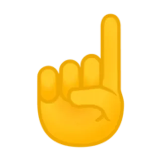 ☝ finger, hand, emoji, pointing telegram sticker
