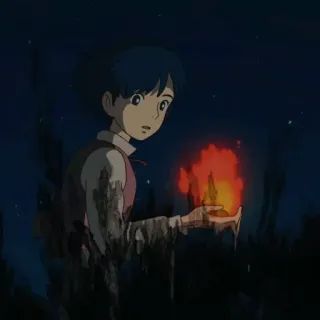 🔮 Howl Howl's Moving Castle Anime, Feu, Studio Ghibli, Le Château Ambulant telegram sticker