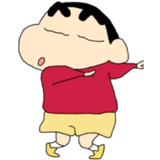 😀 Shin-chan Crayon Shin-chan Shin-chan, Cartoon, Anime, Dab, Dans, Crayon Shin-chan, Grappig, Personage telegram sticker