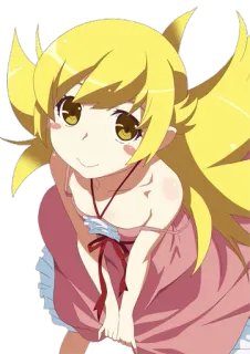 🙂 Shinobu Oshino Monogatari anime, character, manga, kawaii, shinobu oshino, monogatari, girl telegram sticker