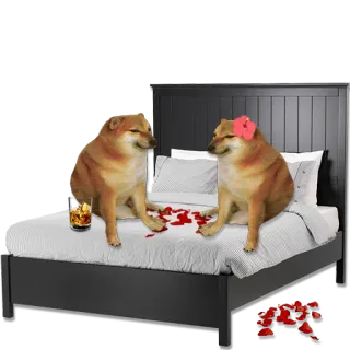 🥵 Doge doge, 犬, ミーム, ロマンチック, 面白い, 癒し telegram sticker