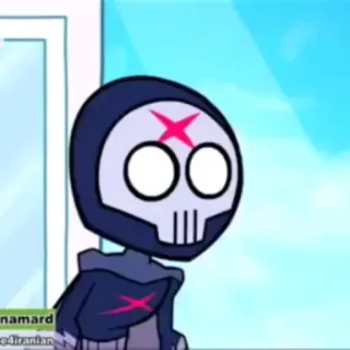 😳 Red X Teen Titans cartone animato, supereroe, mascherato, cattivo telegram sticker