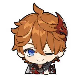 😉 Tartaglia Genshin Impact Anime, Videospiel, Genshin Impact, Tartaglia, Chibi whatsapp sticker